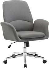 Load image into Gallery viewer, NOVIGO Upholstered Home Office Chair with Comfy Back Support for Conference Room Study Grey BIFMA Certified

